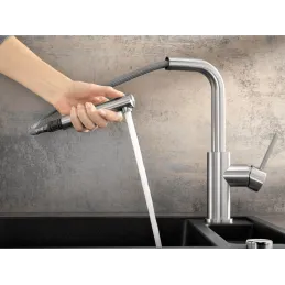 Miscelatore Blanco LANORA / acciaio inox lucido