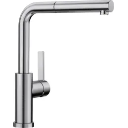 Miscelatore da cucina da posizionare davanti alla finestra Blanco LANORA S-F con doccetta / Acciaio inox lucido