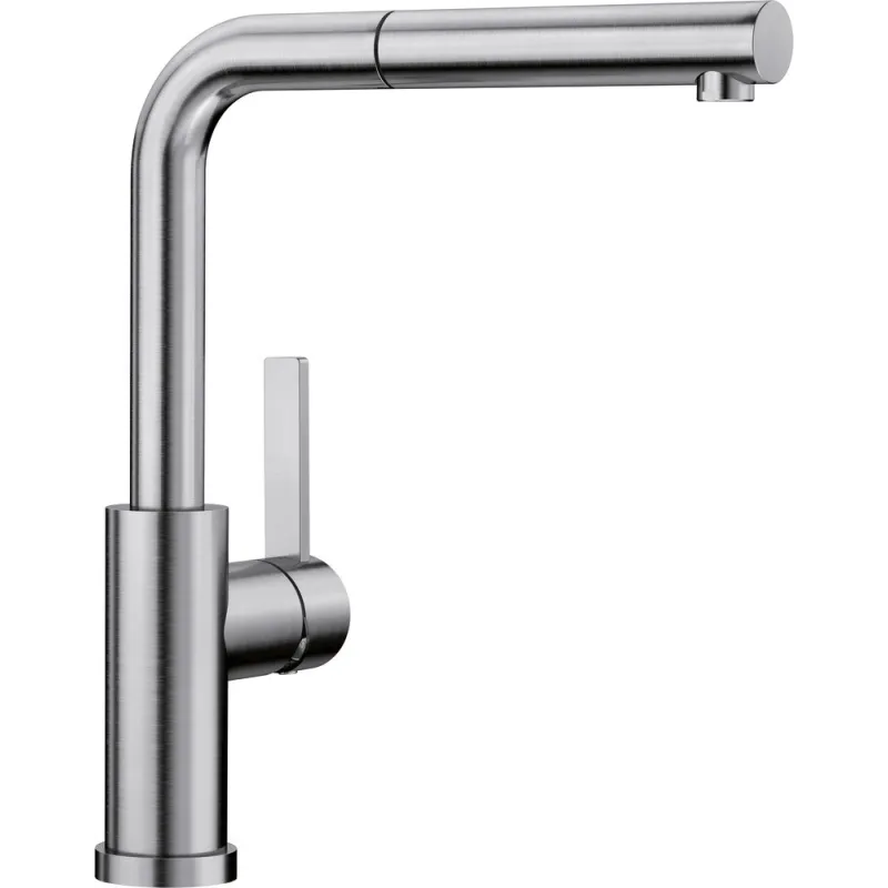 Miscelatore da cucina da posizionare davanti alla finestra Blanco LANORA S-F con doccetta / Acciaio inox lucido