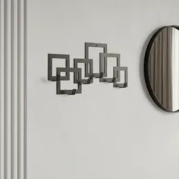 Appendiabiti da parete di design QUADRO / Nero opaco