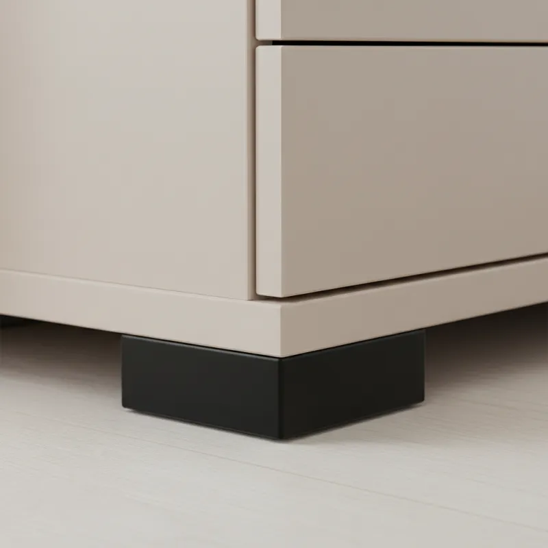 Piedino in plastica 20 mm 60x60 / Nero opaco