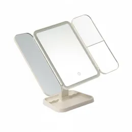 Specchio cosmetico con luce LED e organizer TREND / Crema
