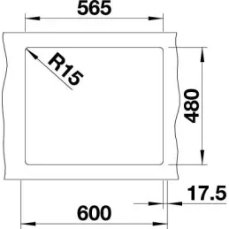 Lavello in gres Blanco LEGRA 6 / Nero