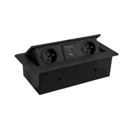 Presa elettrica a scomparsa KOMBI BOX USB A+C / Nera
