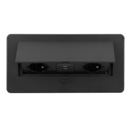 Presa elettrica a scomparsa KOMBI BOX USB A+C / Nera