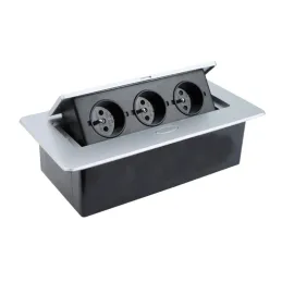 Presa elettrica a scomparsa 3x230V / Alluminio