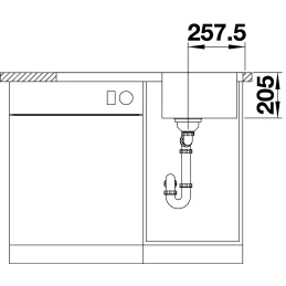 Lavello in acciaio inox Blanco LEMIS 45 S-IF