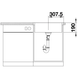 Lavello in acciaio inox Blanco LEMIS 6-IF