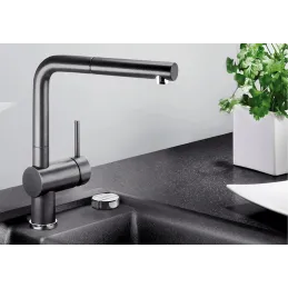 Miscelatore Blanco LINUS-S con doccetta - Silgranit / Tartufo