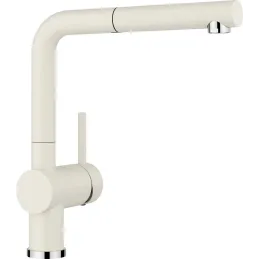 Miscelatore Blanco LINUS-S con doccetta - Silgranit / Bianco soft