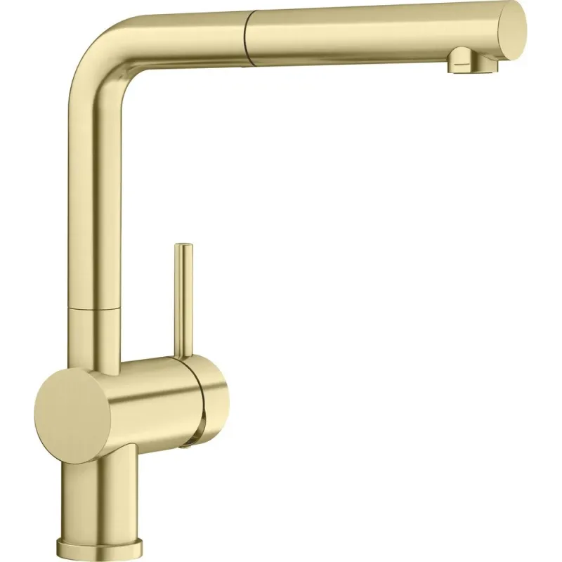 Miscelatore Blanco LINUS-S con doccetta / Oro satinato