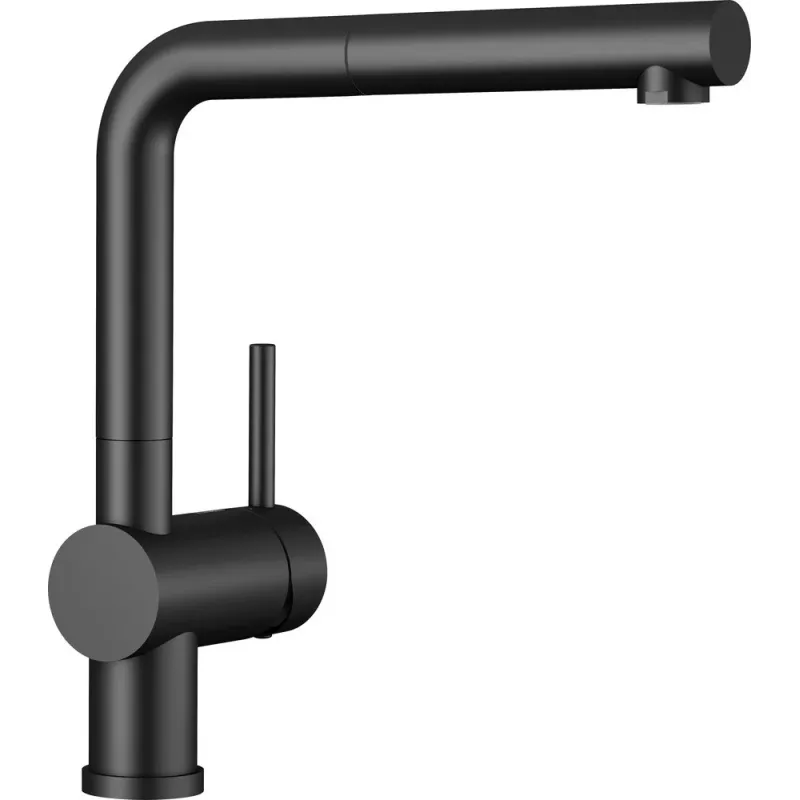 Miscelatore Blanco LINUS-S con doccetta / Nero opaco
