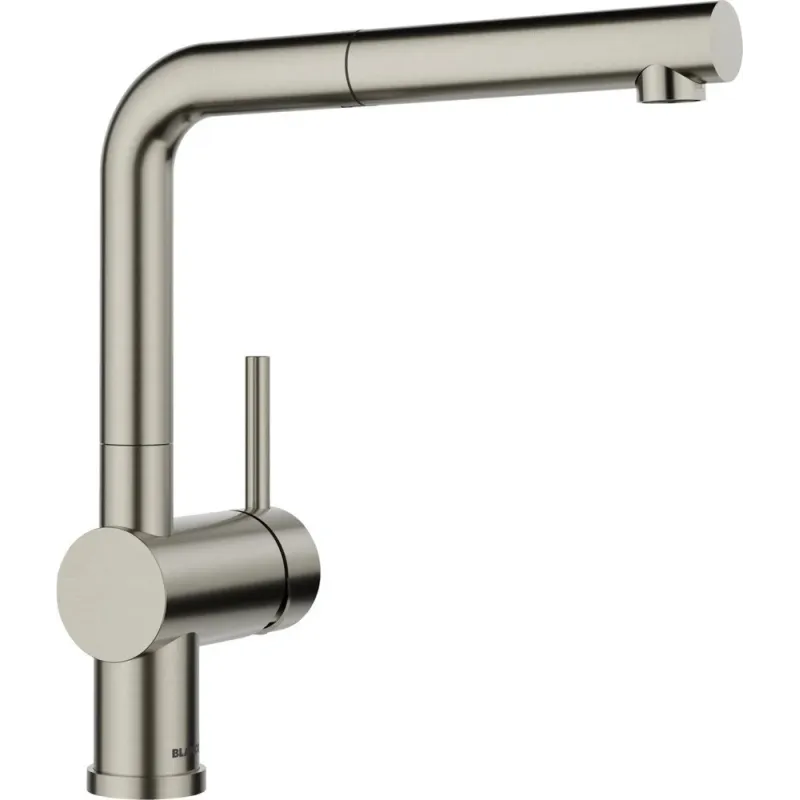 Miscelatore Blanco LINUS-S con doccetta / Satin platinum