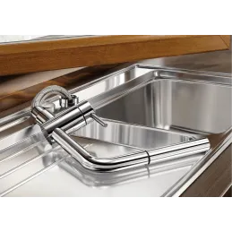 Miscelatore Blanco LINUS S - F - da installare sotto la finestra con doccetta / Nero opaco