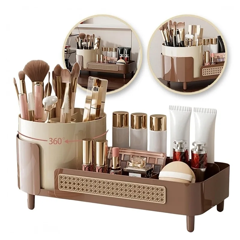 Organizzatore girevole per cosmetici MAKEUP / Marrone