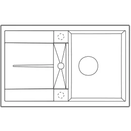 Lavello in gres Blanco METRA 45 S / Antracite