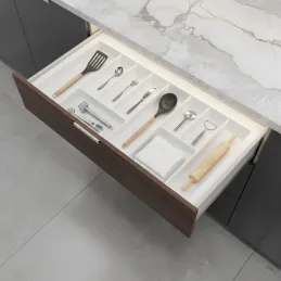 Portaposate CRISTALL con superficie antiscivolo / Bianco
