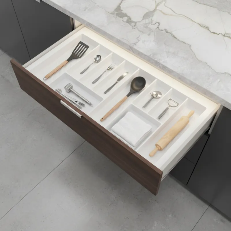 Portaposate CRISTALL con superficie antiscivolo / Bianco