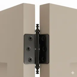 Cerniera decorativa a T 78 mm / Nero lucido