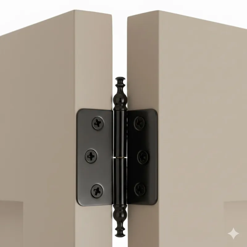 Cerniera decorativa a T 78 mm / Nero lucido