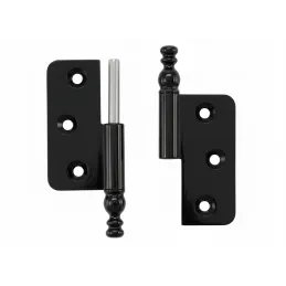 Cerniera decorativa a T 78 mm / Nero lucido