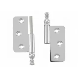 Cerniera decorativa a farfalla 78 mm / Cromo lucido