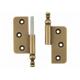 Cerniera decorativa a farfalla 78 mm / Ottone anticato
