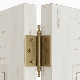 Cerniera decorativa a farfalla 78 mm / Ottone anticato