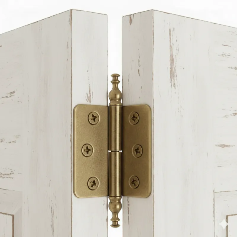 Cerniera decorativa a farfalla 78 mm / Ottone anticato