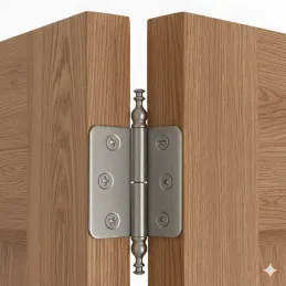 Cerniera decorativa a T 78 mm / Cromo opaco