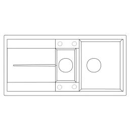 Lavello in granito composito Blanco METRA 6 S / Bianco soft