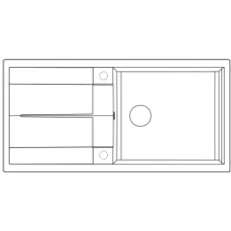 Lavello in gres Blanco METRA XL 6 S / Nero