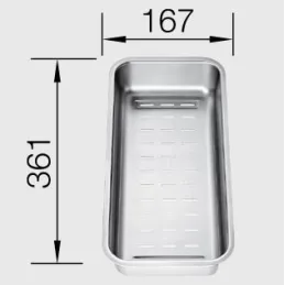 Ciotola in acciaio inox Blanco per lavelli ZENAR 45 S e ZENAR XL 6 S