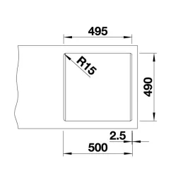 Lavello in gres BLANCO PLEON 5 / Antracite