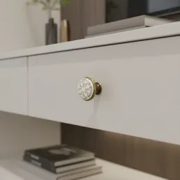 Pomello ORIENT / Porcellana con motivo – ornamento dorato