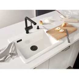 Manopola per asta BLANCO / Nero opaco