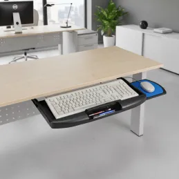 Ripiano estraibile per tastiera e mouse / Nero