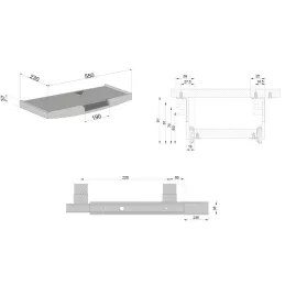 Ripiano estraibile per tastiera e mouse / Grigio