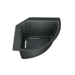 Ciotola angolare raccogligocce in plastica / nera