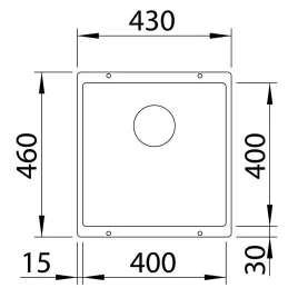 Lavello in gres Blanco FARON XL 6 S