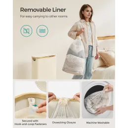 Cesto portabiancheria SOFT 60L / Bianco