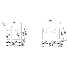 Lavello in acciaio inox Blanco SOLIS 500-IF/A / PushControl