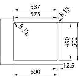Lavello in acciaio inox Blanco SOLIS 500-IF/A / PushControl