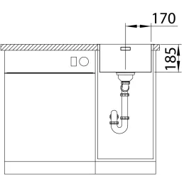Lavello in acciaio inox Blanco SOLIS 340-IF