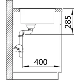 Lavello in acciaio inox Blanco SOLIS 340-IF