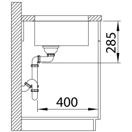 Lavello in acciaio inox Blanco SOLIS 340-U