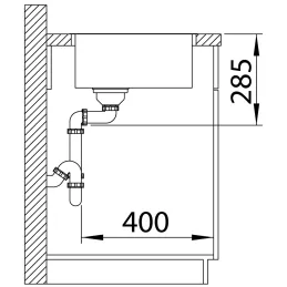 Lavello in acciaio inox Blanco SOLIS 450-IF