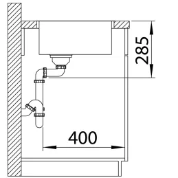 Lavello in acciaio inox Blanco SOLIS 500-IF