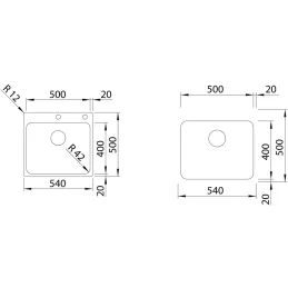 Lavello in acciaio inox Blanco SOLIS 400-IF/A / PushControl