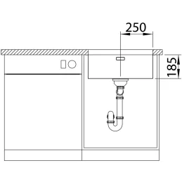 Lavello in acciaio inox Blanco SOLIS 450-U